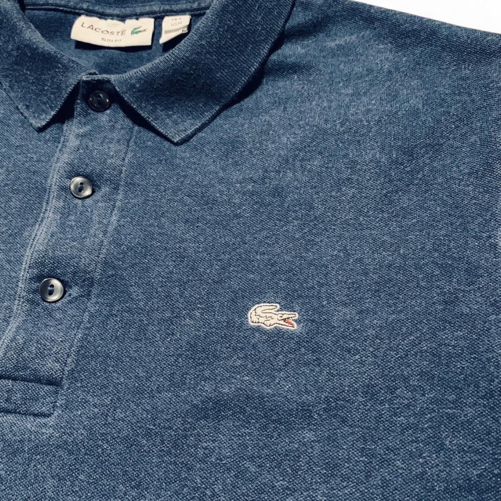 Lacoste Men’s Polo Shirt Navy Blue - Picture 3 of 5